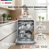  SMS6ZCI16E | Máy rửa chén độc lập Bosch Series 6, sấy Zeolith 