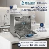  EFC3862MS | Máy Rửa Chén Electrolux 8 Bộ (Màu Bạc) - Công Nghệ AirDry 