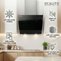 Máy hút mùi áp tường 70cm kính vát D-Smart Ecalite EHD-700VB ảnh 4