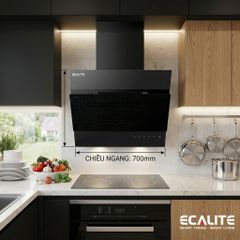 Máy hút mùi áp tường 70cm kính vát D-Smart Ecalite EHD-700VB ảnh 6