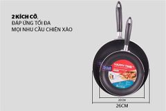 Cặp chảo trơn chống dính happytime PHI 20 & 26 ảnh 4