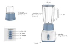 Máy xay sinh tố đa năng happytime HTD5113G xanh ảnh 2