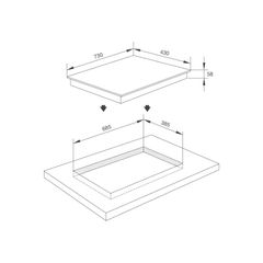 Bếp từ 2 vùng nấu 73cm Malloca EcoKitchen MI73TWES ảnh 2