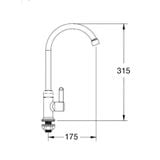  Vòi rửa chén lạnh mạ Chrome Malloca K3102CBA 