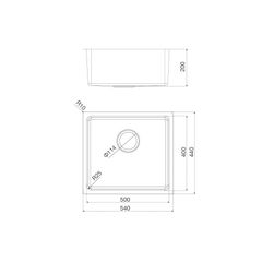 Chậu rửa chén 1 hố inox 304 kích thước 54cm – lắp âm hoặc dương Malloca MS6054 ảnh 2