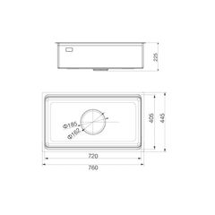 Chậu rửa chén 1 hố inox 304 linen kích thước 76cm – lắp âm hoặc dương Malloca MS7645LINEN ảnh 5