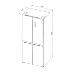 Tủ lạnh kitchen-fit 4 cánh 79cm 423L Malloca MF428SBI ảnh 3