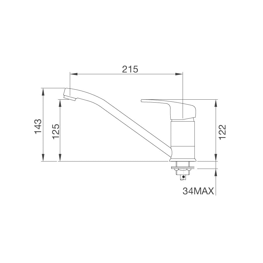 Vòi rửa chén lạnh đồng thau chrome Malloca K120C – ảnh 6