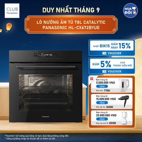 Lò nướng âm tủ 78L Catalytic Panasonic HL-CX672BYUE