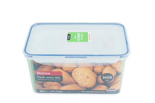 Hộp bảo quản thực phẩm ngăn mát biozone 3600ML KB-CO3600P – ảnh 2