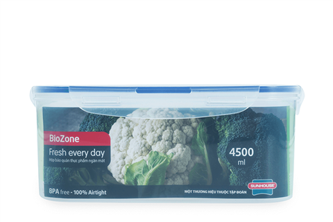 Hộp bảo quản thực phẩm ngăn mát biozone 4500ML KB-CO4500P