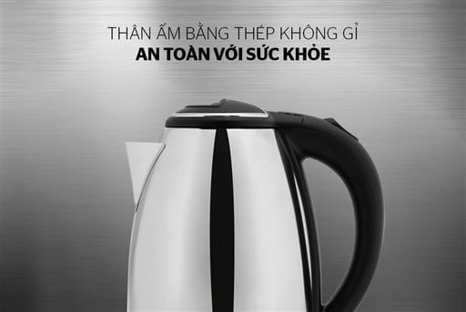 Ấm siêu tốc inox 1.5L happy time HTD1055