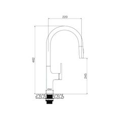 Vòi rửa chén nóng lạnh dây rút inox 304 Malloca K1726SS ảnh 5