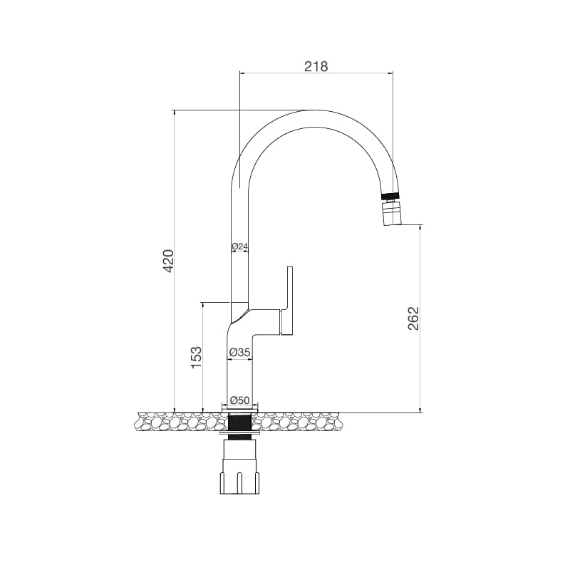 Vòi rửa chén nóng lạnh đồng thau chrome Malloca K2202CR - Chế độ phun điều chỉnh được Vòi rửa chén nóng lạnh đồng thau chrome Malloca K2202CR - Chế độ phun điều chỉnh được