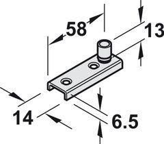 Dẫn Hướng Sàn Có Bánh Xe 10mm Hafele 940.42.032