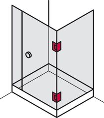 Bản Lề Phòng Tắm Kính - Kính 90º Hafele 981.00.532 ảnh 3