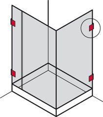 Kẹp Kính Tường Nhà Tắm 90° Hafele 981.00.562 ảnh 4