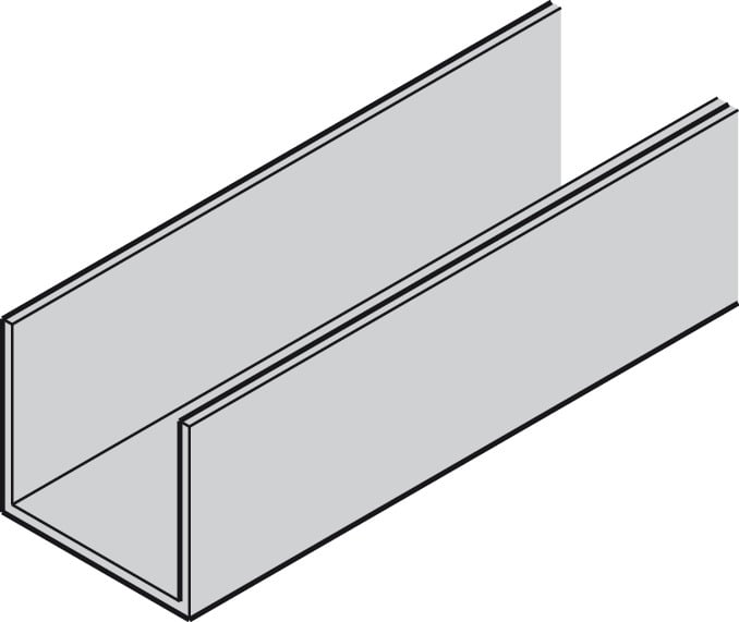 Ray dẫn hướng, chưa khoan 6000mm Hafele 942.61.660 Ray dẫn hướng, chưa khoan 6000mm Hafele 942.61.660