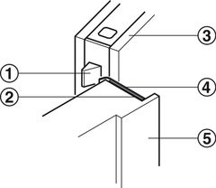 Chốt cửa vàng bóng Hafele 911.62.035 ảnh 3