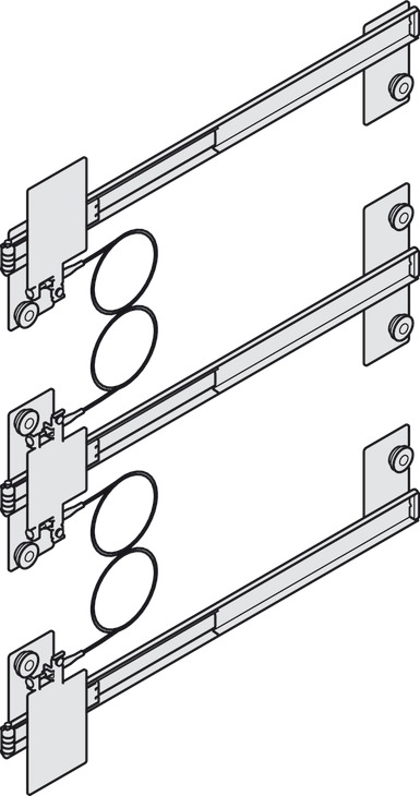 Bộ phụ kiện Slido F-Park71 25B 600mm Hafele 408.25.005 – ảnh 6