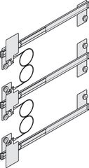 Bộ phụ kiện Slido F-Park71 25B 536mm Hafele 408.25.004 ảnh 6