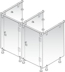 Chân Đỡ Vách Ngăn WC Công Cộng Hafele 988.98.110 ảnh 4