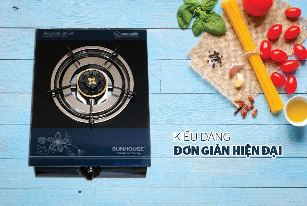 Bếp gas dương đơn kính họng thường SUNHOUSE SHB212KT – ảnh 7