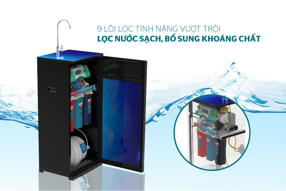 Máy lọc nước r.o 9 lõi Sunhouse SHA8859K – ảnh 7
