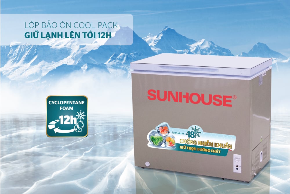 Tủ đông 1 ngăn 1 cánh Sunhouse SHR-F1233W1 – ảnh 4