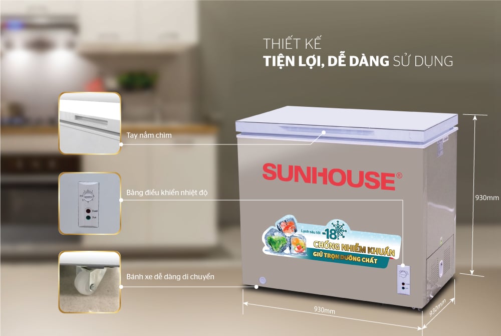Tủ đông 1 ngăn 1 cánh Sunhouse SHR-F1233W1 – ảnh 8