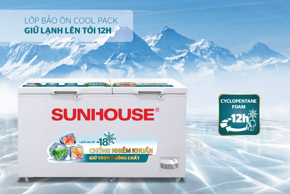 Tủ đông 2 ngăn 2 cánh Sunhouse SHR-F2272W2 – ảnh 4