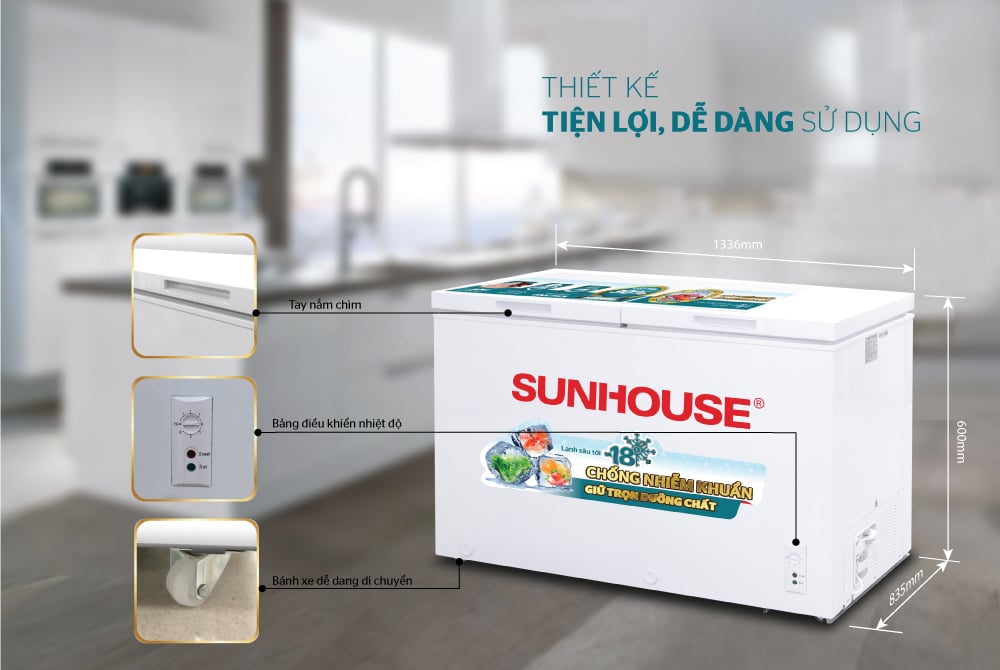Tủ đông 2 ngăn 2 cánh Sunhouse SHR-F2472W2 – ảnh 8