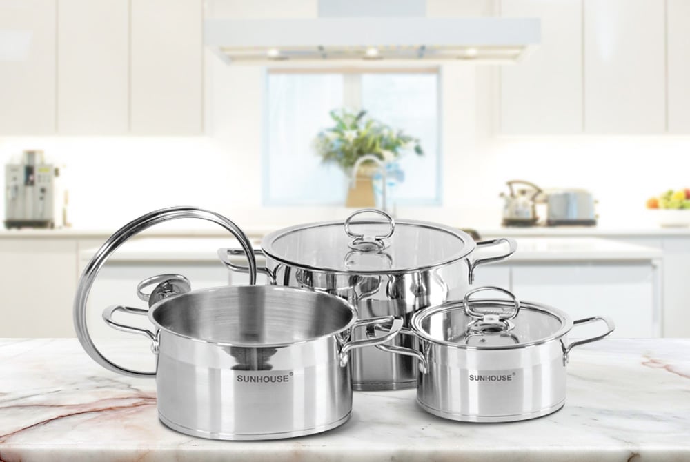 Bộ nồi inox 5 đáy Sunhouse Mama SH784 – ảnh 8