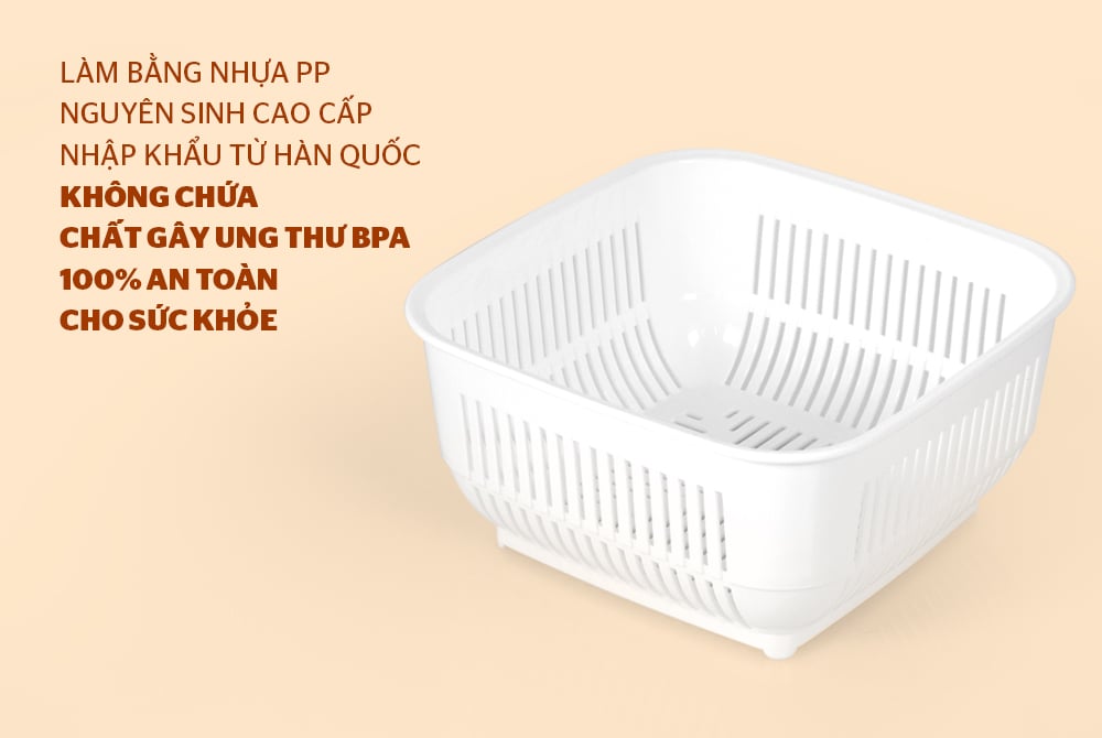 Bộ 5 rổ đựng thực phẩm biozone 16CM KB-BA5B01W – ảnh 8