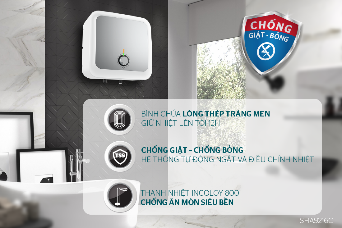 Bình nước nóng 28L Sunhouse SHA9216C – ảnh 8
