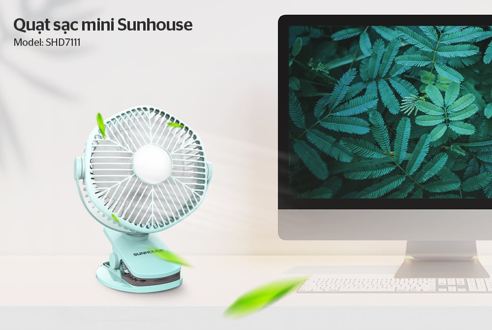 Quạt sạc mini Sunhouse SHD7111 – ảnh 8