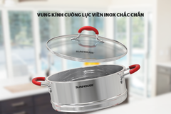 Bộ nồi xửng inox 5 đáy Sunhouse SHG507-28 ảnh 4