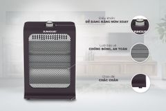 Sưởi điện hồng ngoại 2 bóng Sunhouse SHD7023 ảnh 4