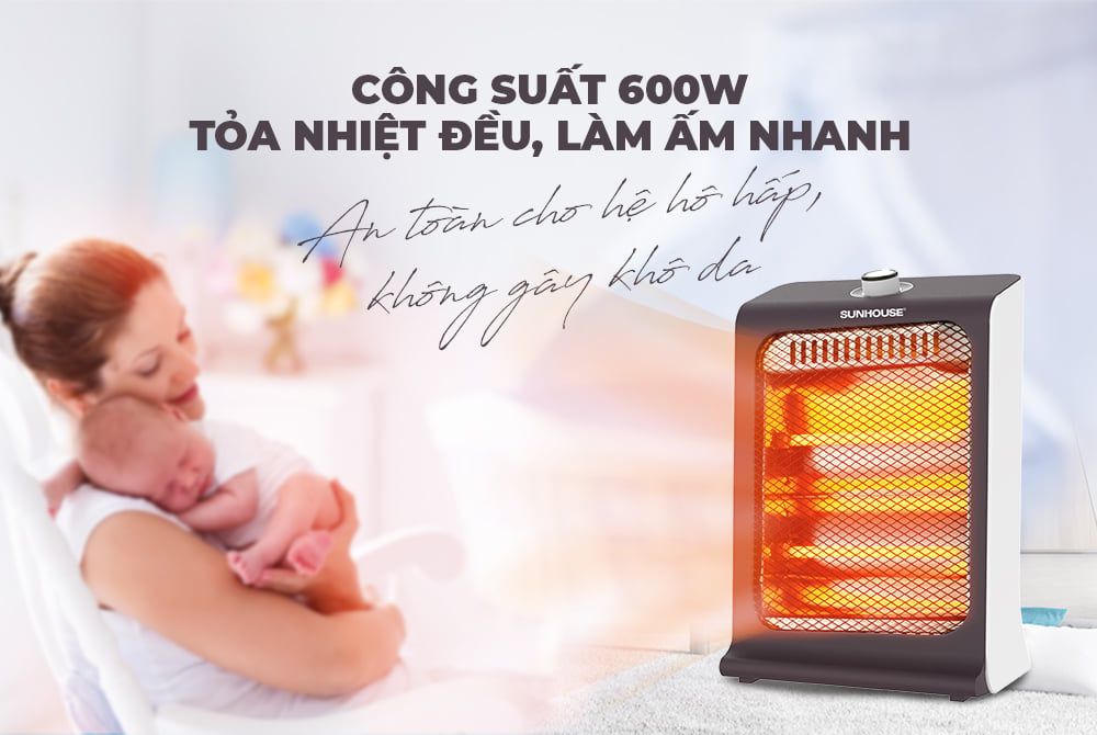 Sưởi điện hồng ngoại 2 bóng Sunhouse SHD7023 – ảnh 5