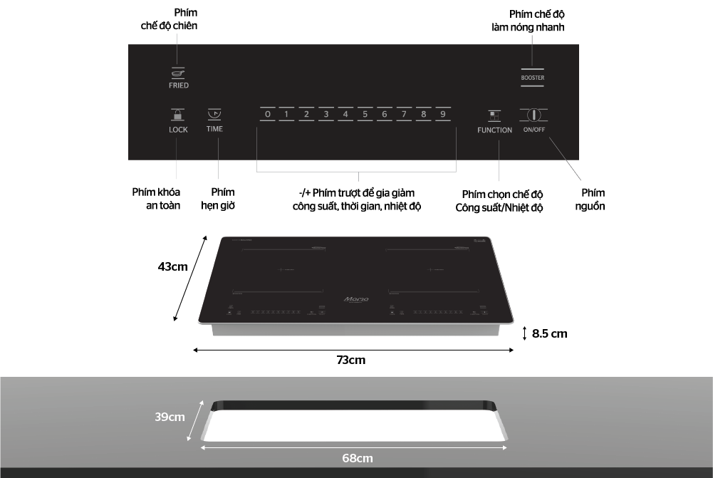 Bếp đôi điện từ Sunhouse Mama MMB88-HT – ảnh 7