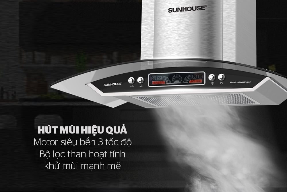 Máy hút mùi kính cong Sunhouse SHB6605-70-EC – ảnh 7