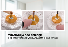 Bông lau nhà microfiber xoay 360 độ Sunhouse KS-CO330M ảnh 7