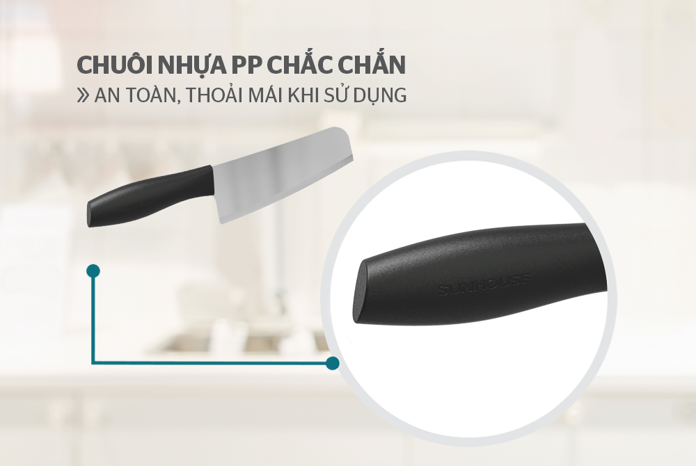 Dao thái bản to classic Sunhouse KS-KN175CS – ảnh 3