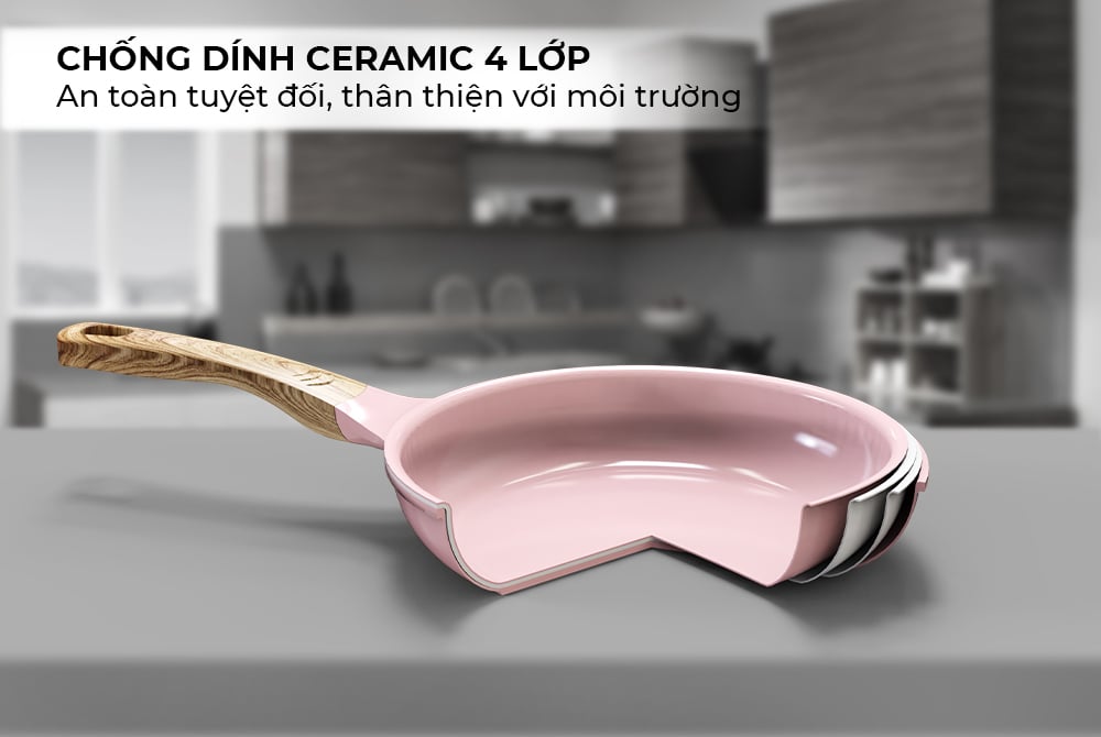 Chảo siêu bền đá đáy từ dura pro Sunhouse DP28MF – ảnh 5