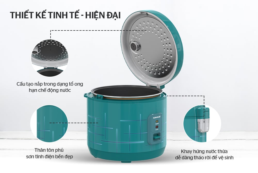 Nồi cơm điện 1.8L Sunhouse SHD8610 – ảnh 7