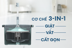 Bộ lau nhà xoay 360 độ thông minh Sunhouse KS-CL235PB ảnh 5