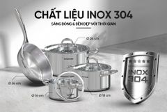 Bộ nồi chảo INOX304 đáy liền Sunhouse SHG808 ảnh 8