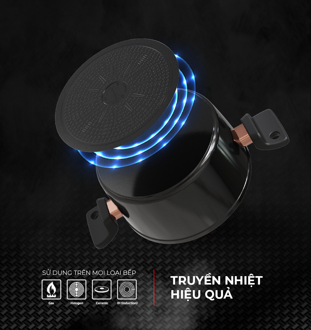 Nồi chống dính ultra titanium Sunhouse ST2210B-20 – ảnh 6