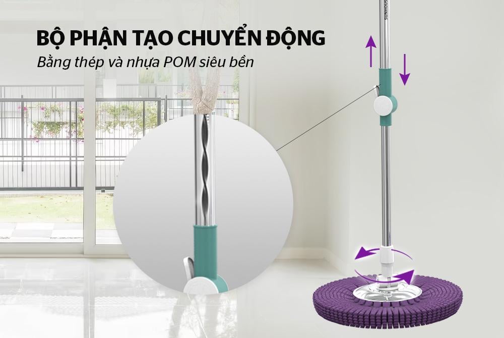 Cây lau nhà xoay 360 độ Sunhouse KS-MO330IB – ảnh 5
