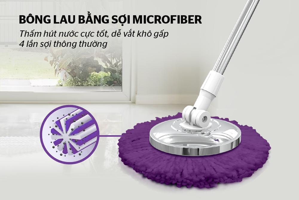 Cây lau nhà xoay 360 độ Sunhouse KS-MO330IB – ảnh 6